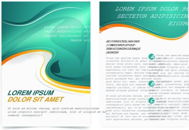 Broşür sayfası, renkli vektör illüstrasyonu