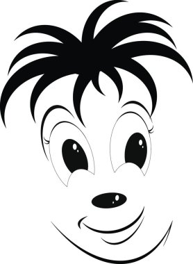 komik karikatür yüz vektör çizimi