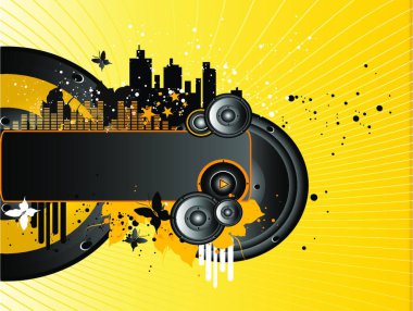 müzik arka plan vektör çizim