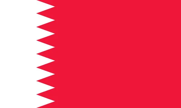 Bahrein Vlag Grafische Vector Illustratie — Stockvector