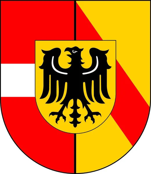 Ilustrasi Vektor Modern Bendera Distrik Breisgauhochschwarzwald - Stok Vektor