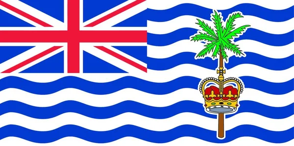 Britindianocean Territory Flag Modern Vector Illustration — Stock Vector