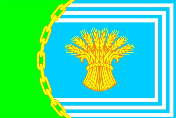 Chesmensky Distretto Bandiera Moderna Vettoriale Illustrazione — Vettoriale Stock