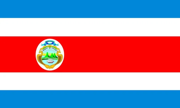 Costarica Estado Bandera Vector Ilustración — Archivo Imágenes Vectoriales
