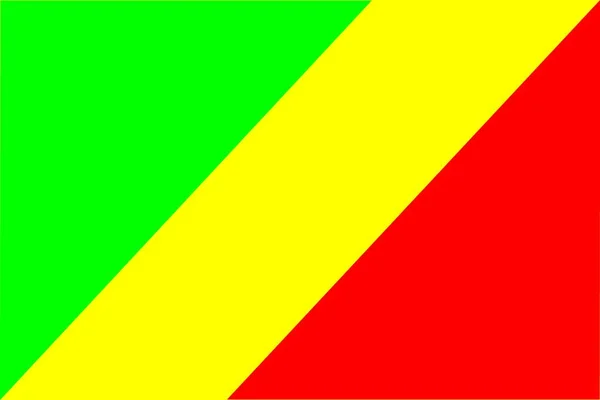 Drapeau Congo Illustration Vectorielle Graphique — Image vectorielle