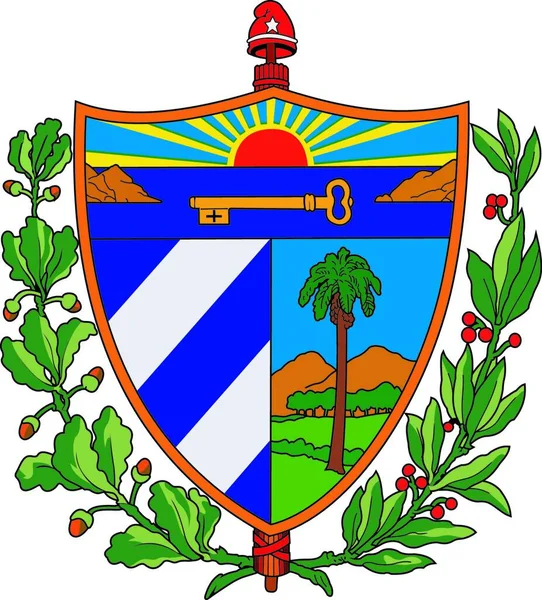 Bandeira Cuba Ilustração Vetorial Gráfica — Vetor de Stock