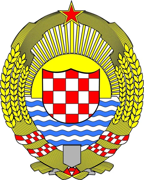 Croacia Símbolo Vector Ilustración — Vector de stock