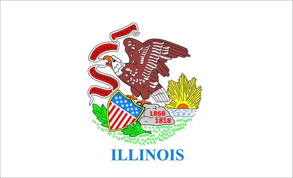 Drapeau Illinois Illustration Vectorielle Graphique — Image vectorielle