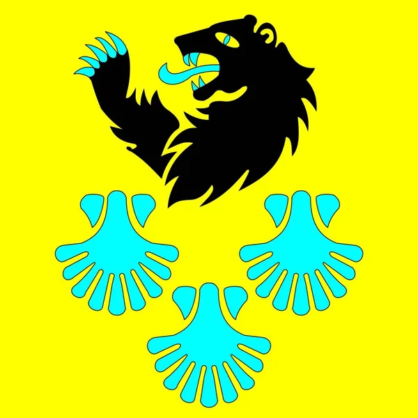 Bandeira Halinga Vald Ilustração Vetorial Gráfica — Vetor de Stock