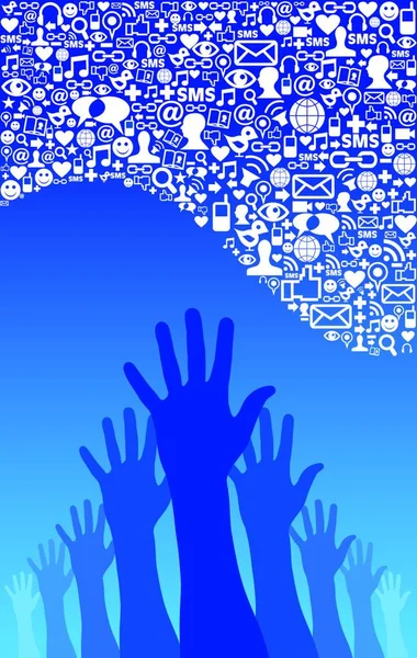 Mediów Społecznych Sieci Ikony Strony — Wektor stockowy