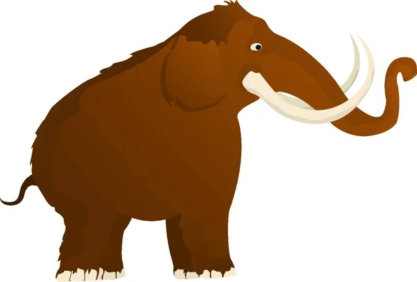 Woolly Mammoth Web Simple Icon Illustration — Stock Vector