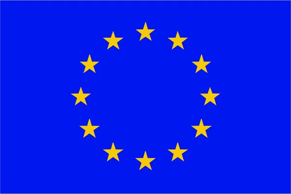 Europea Union Flag Modern Vector Illustration — Vettoriale Stock