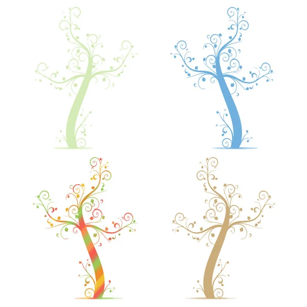 Vektorset Für Kunstbäume — Stockvektor