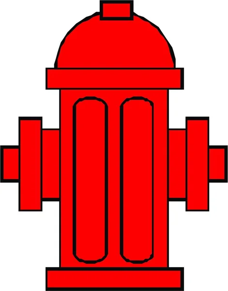 Fireplug Vermelho Ilustração Vetorial Gráfica — Vetor de Stock
