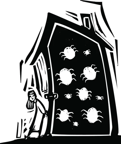 Bedbug Infestation Graphic Vector Illustration — Stock Vector