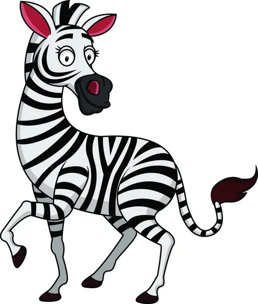 Zebra Cartoon Vector Illustratie — Stockvector