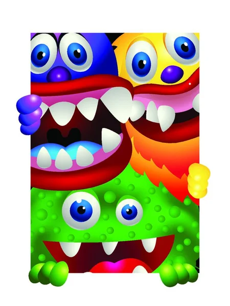 Monster Cartoon Vector Illustration — Stock Vector