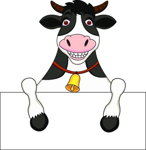 Illustration Vectorielle Bande Dessinée Mignonne Vache — Image vectorielle