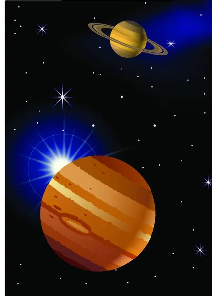 Fundal Planetar Ilustrație Vectorială Grafică — Vector de stoc