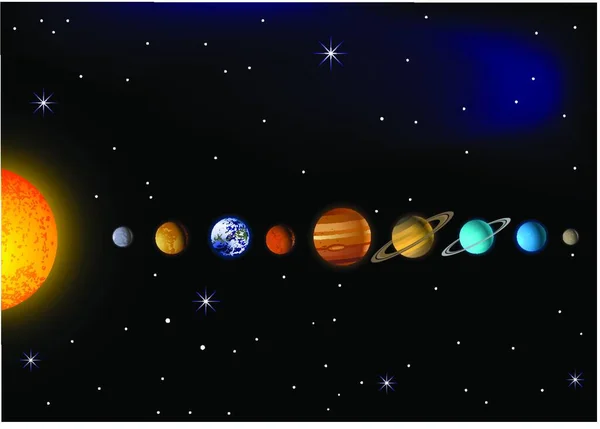 Naprendszer Modern Vektor Illusztráció — Stock Vector