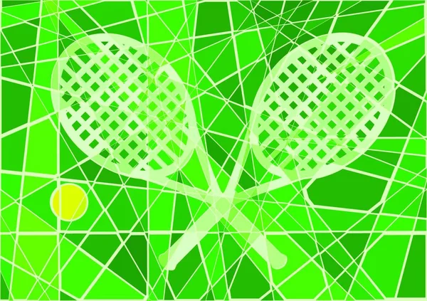 Erba Campo Tennis Segno Vettore Illustrazione — Vettoriale Stock