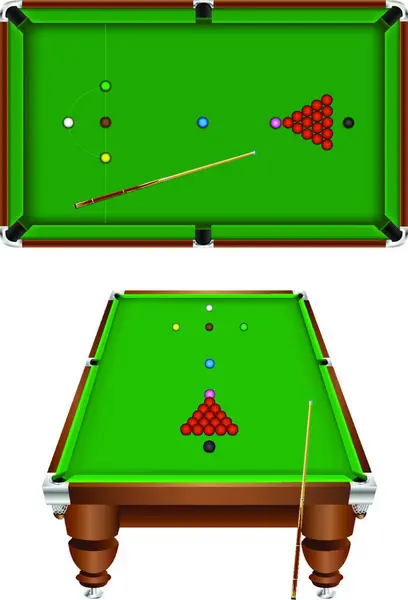 Snooker Grafikus Vektor Illusztráció — Stock Vector