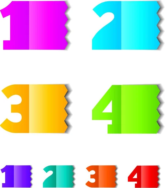 Nombres Icônes Illustration Vectorielle — Image vectorielle