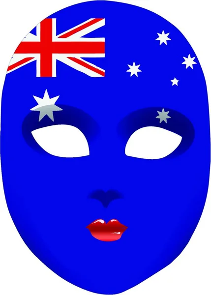 Máscara Australia Vector Ilustración — Archivo Imágenes Vectoriales