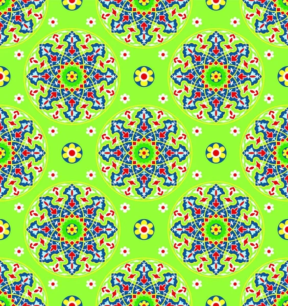 Grüne Islamische Mustervektorillustration — Stockvektor