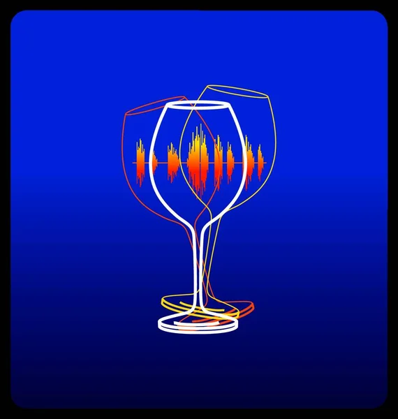 Şarap Kadehi Vektör Çizim — Stok Vektör