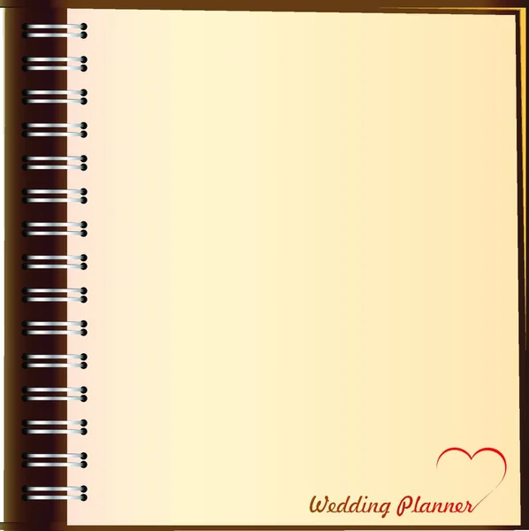 Bruiloft Planner Vector Illustratie — Stockvector