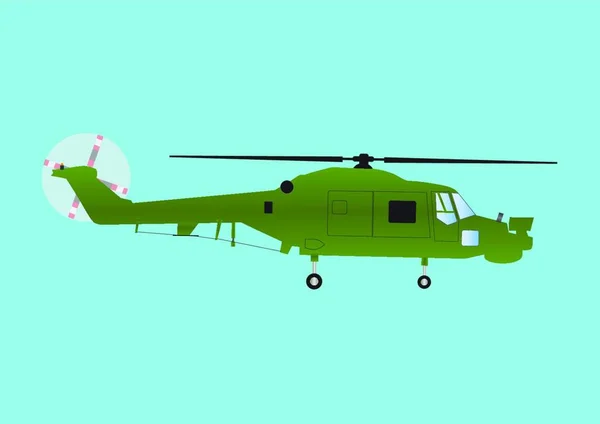 Elicottero Militare Vettoriale Illustrazione — Vettoriale Stock