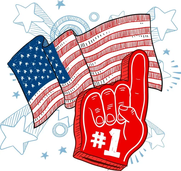 Amerikai Patriotizmus Vektor Illusztráció — Stock Vector