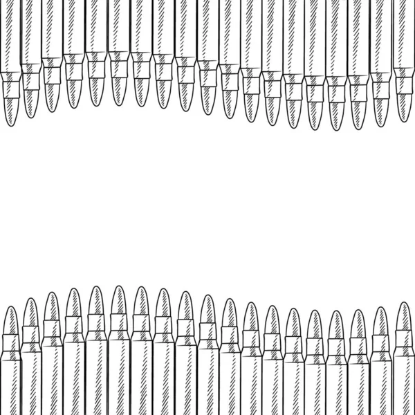 Seamless Bullets Border Modern Vector Illustration — Stock Vector