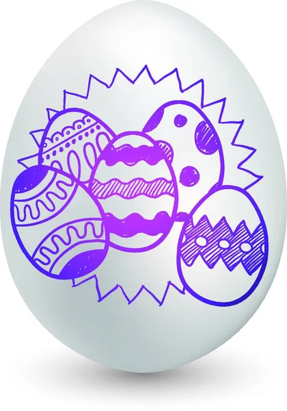 Paskalya Yumurtaları Vektör Illüstrasyonu — Stok Vektör
