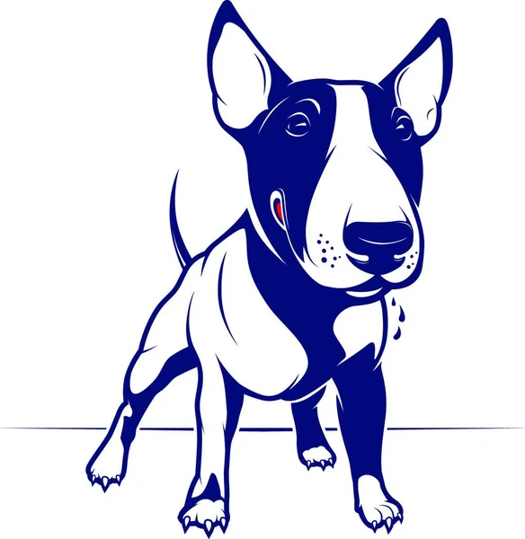 Illustration Vectorielle Bull Terrier — Image vectorielle