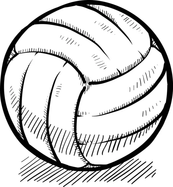 Volleybal Schets Vector Illustratie — Stockvector