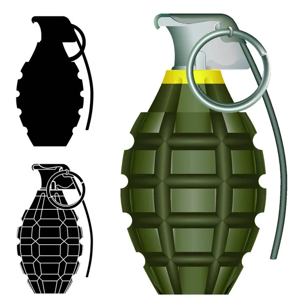 Pineapple Grenades Vector Illustration — Stock Vector