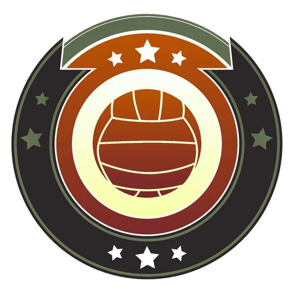 Bouton Impérial Volleyball Illustration Vectorielle Simple — Image vectorielle