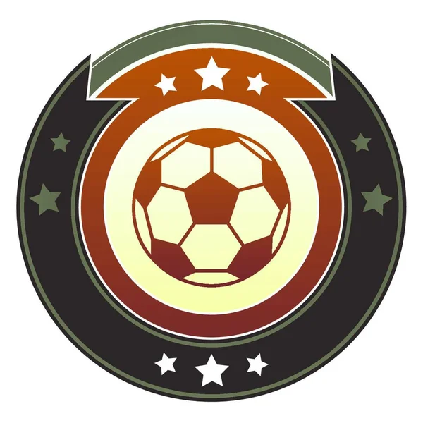 Soccer Imperial Button Vector Illustration — Stock Vector