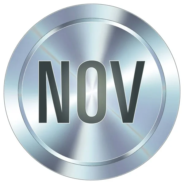 November Industrial Button Vector Illustration — Stock Vector