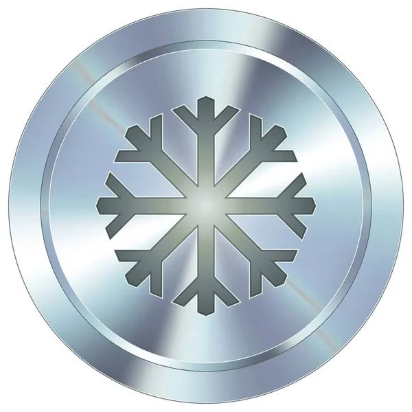Snowflake Industrial Button Vector Illustration — Stock Vector