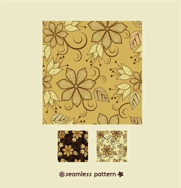 Muster Floraler Hintergrund Vektor Illustration — Stockvektor