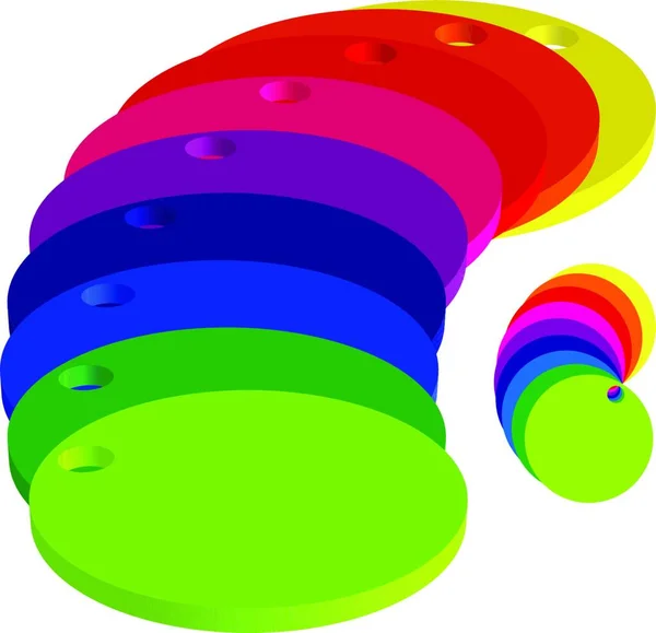 Color Circles Vector Illustration — Stock Vector