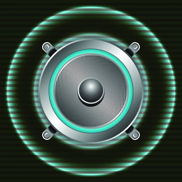 Icono Del Sistema Audio Para Web Ilustración Vectorial — Vector de stock
