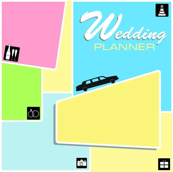 Wedding Planner Semplice Illustrazione Vettoriale — Vettoriale Stock