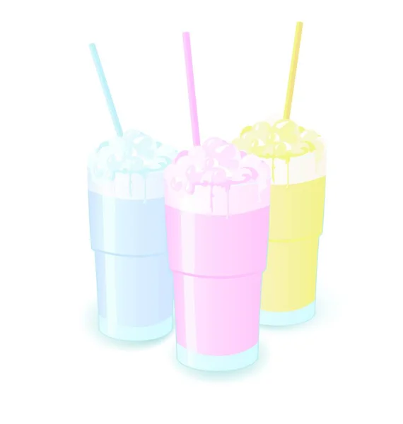 Milkshakes Grafisk Vektorillustration — Stock vektor
