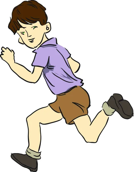 Running Child Modern Vector Illustration — Stock Vector