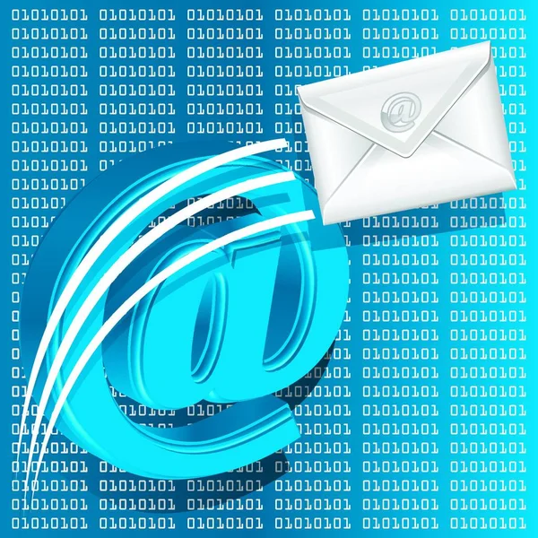 Mail Symbol Auf Digitale Zahlentechnologie Thema Hintergrund — Stockvektor