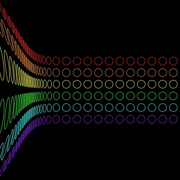 彩虹圆环排列矢量图解 — 图库矢量图片